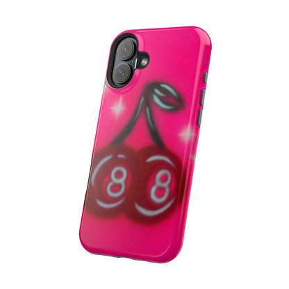 MagSafe "cherry 8ball" airbrush iPhone case