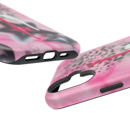 MagSafe "pink cheetah" airbrush iPhone case
