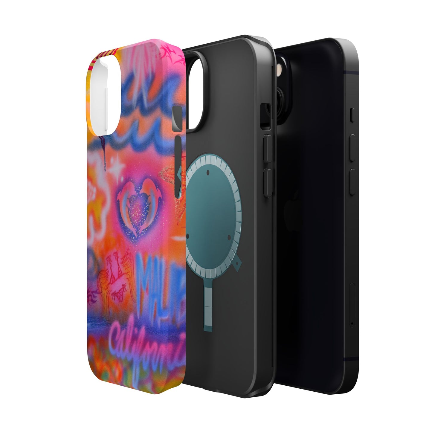 "mornings in malibu" MagSafe airbrush iPhone case
