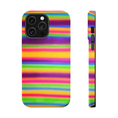 MagSafe "colorful stripes" airbrush iPhone case
