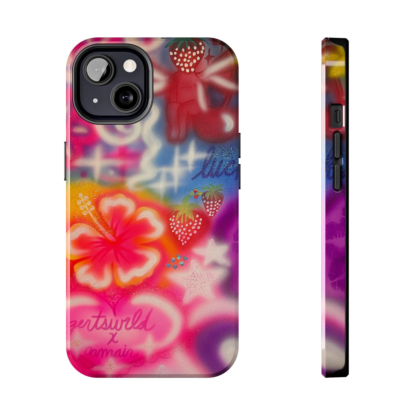 "luck and luv" airbrush iPhone case