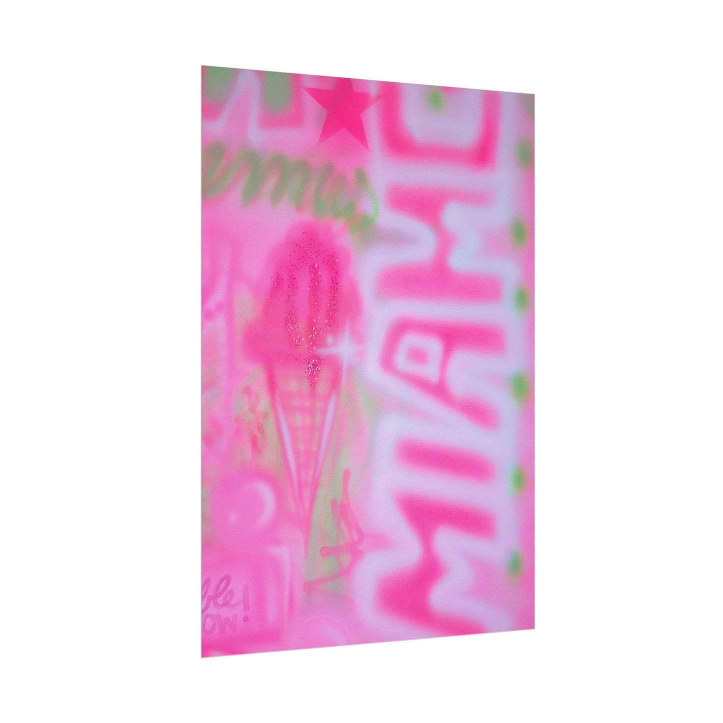 "sunset sorbet" airbrush rolled print