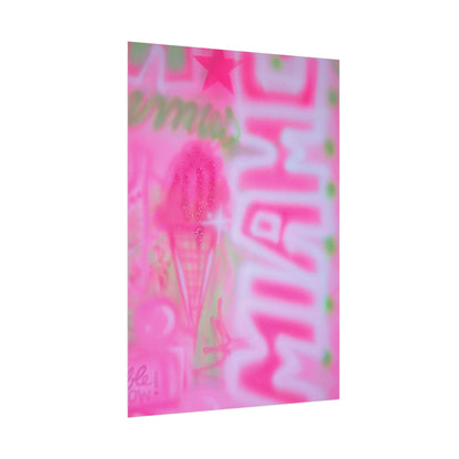 "sunset sorbet" airbrush rolled print