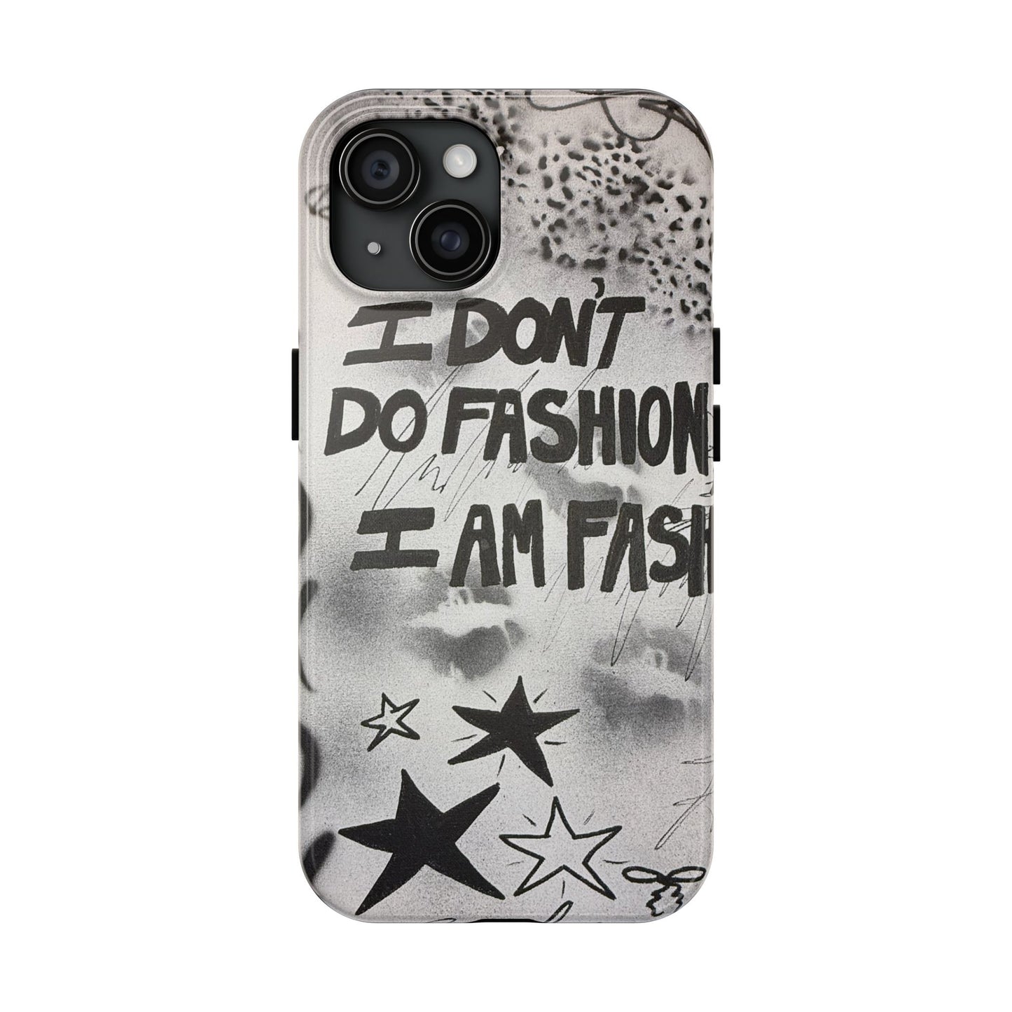 "i am fashion" airbrush iPhone case
