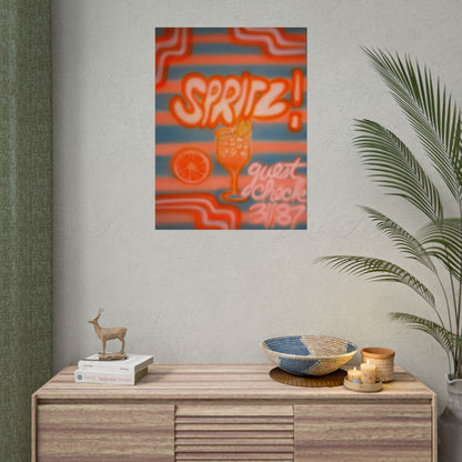 "aperol spritz" airbrush rolled print