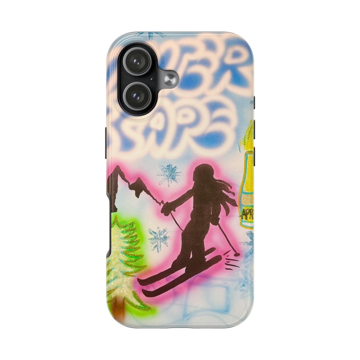 "winter escape" airbrush iPhone case
