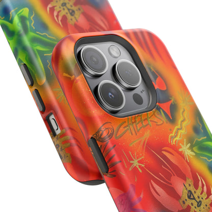 MagSafe "tipsy lobster" airbrush iPhone case