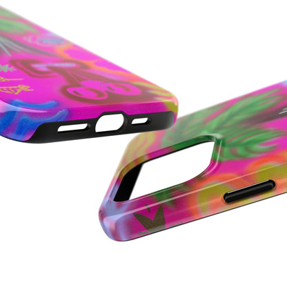 "neon pink palms" airbrush iPhone case