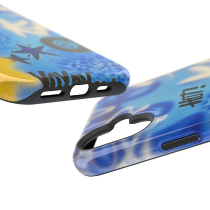 MagSafe "brilliant blues" airbrush iPhone case