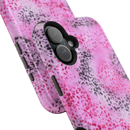 MagSafe "pink cheetah" airbrush iPhone case