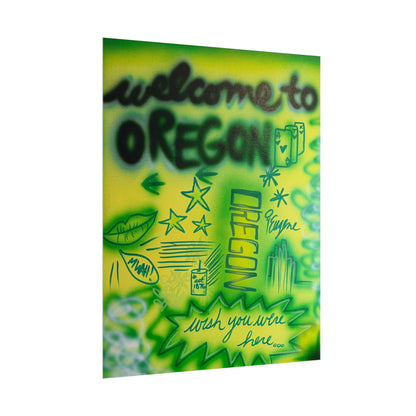 "oregon" airbrush rolled print