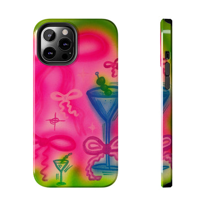 "bow martini" airbrush iPhone case