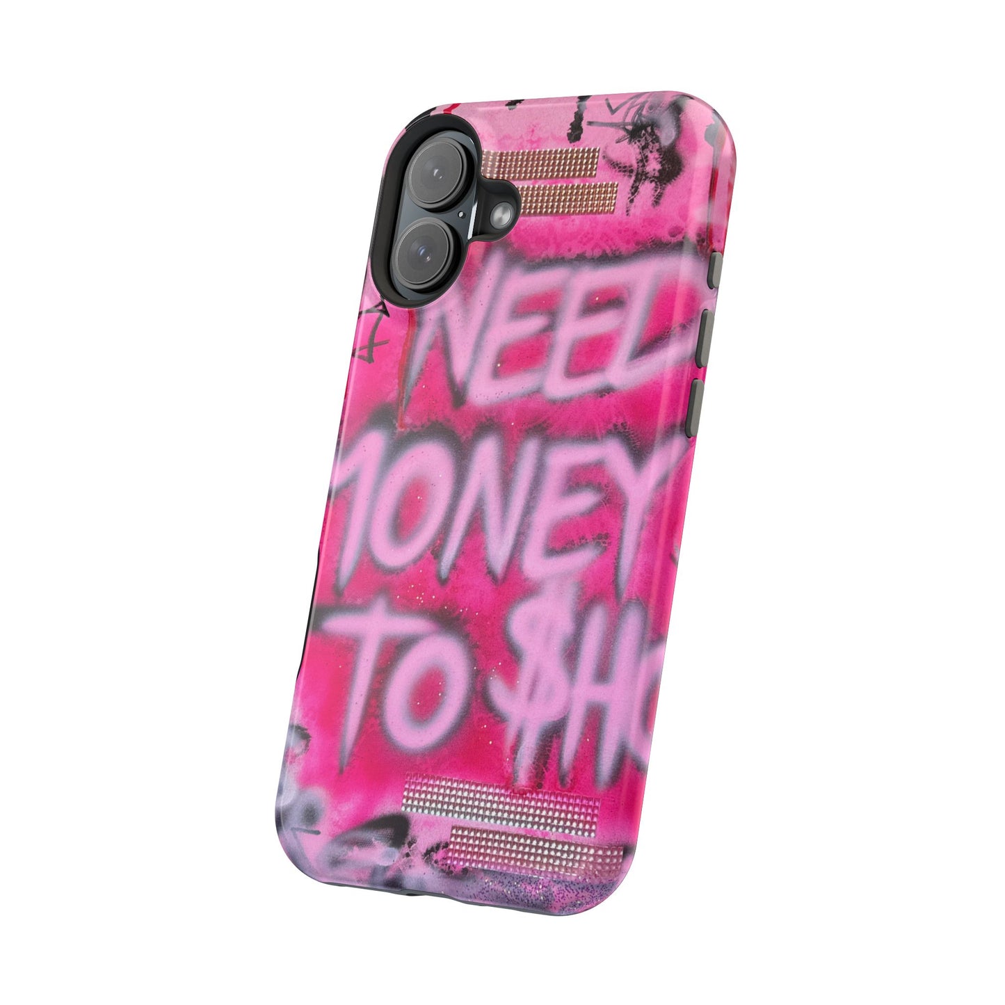 MagSafe "need $$ to shop" airbrush iPhone case