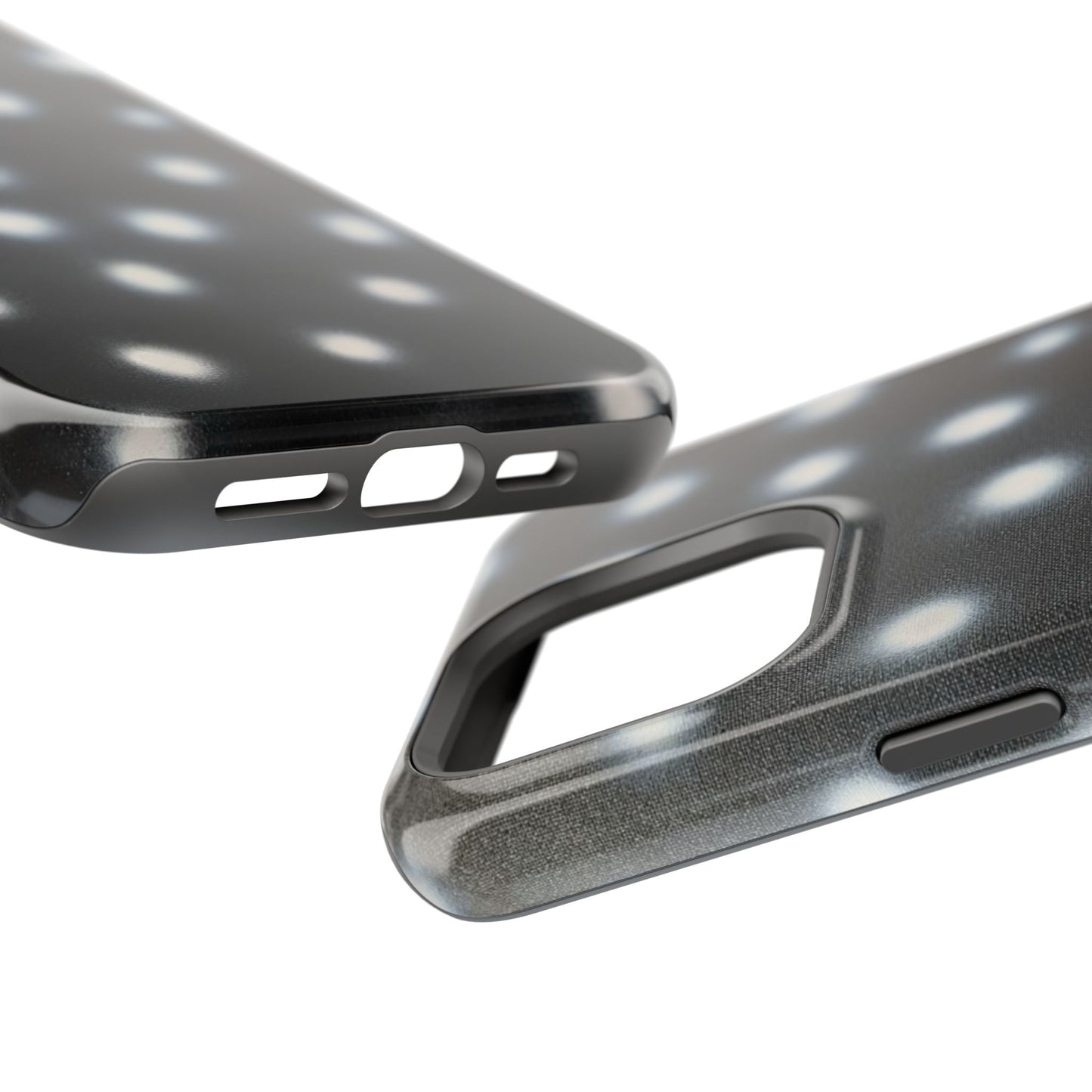 MagSafe "coconut noir polka dot" airbrush iPhone case