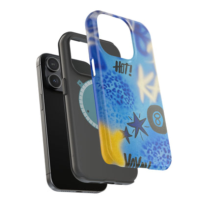 MagSafe "brilliant blues" airbrush iPhone case
