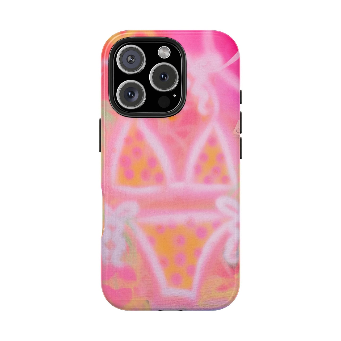 "yellow polka dot bikini" airbrush iPhone case