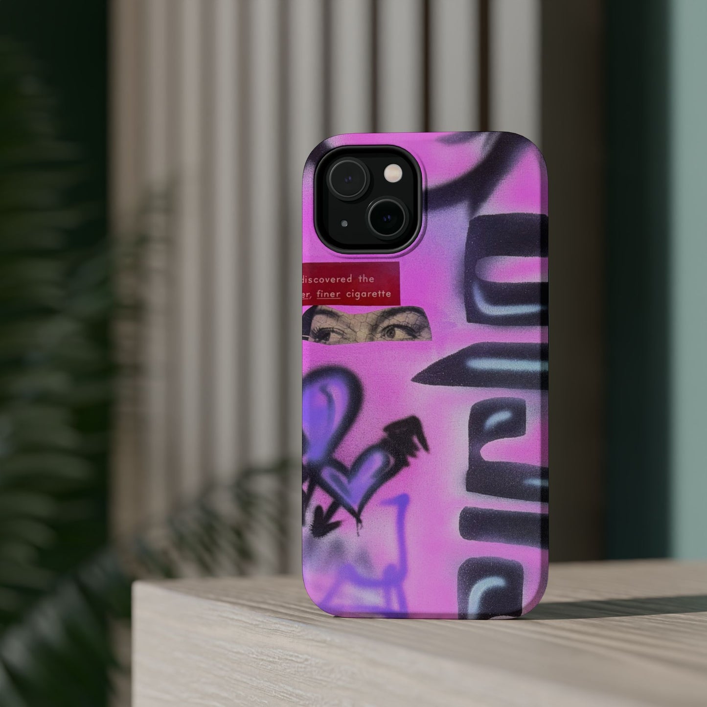 MagSafe "purple princess" airbrush iPhone case