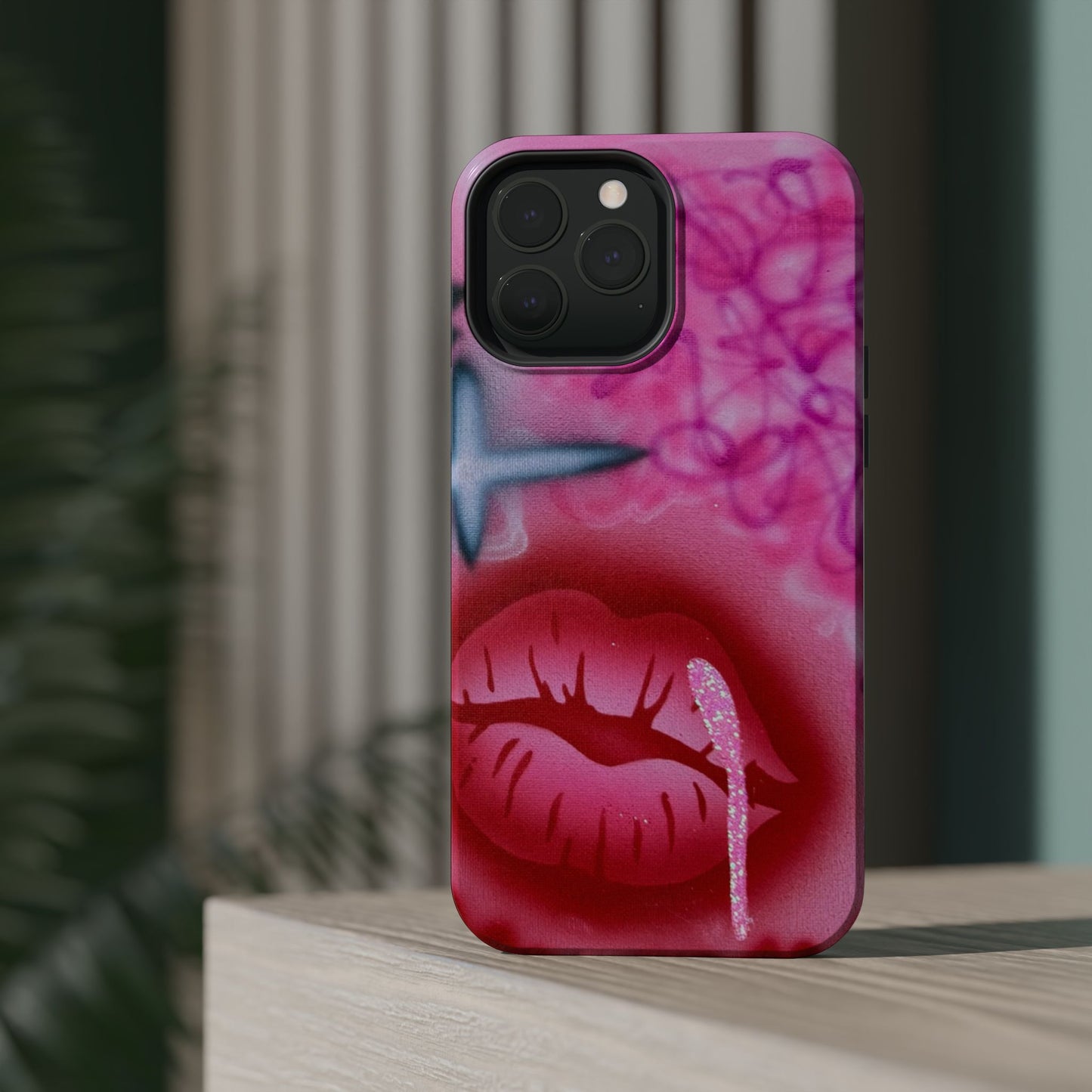 MagSafe limited edition "glitter aura" airbrush iPhone case
