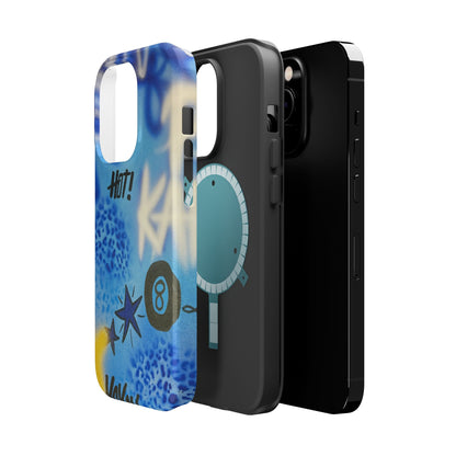 MagSafe "brilliant blues" airbrush iPhone case