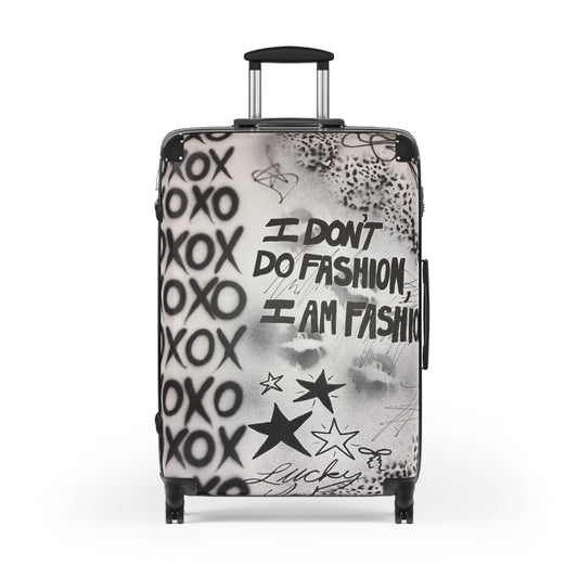 "i am fashion" airbrush suitcase