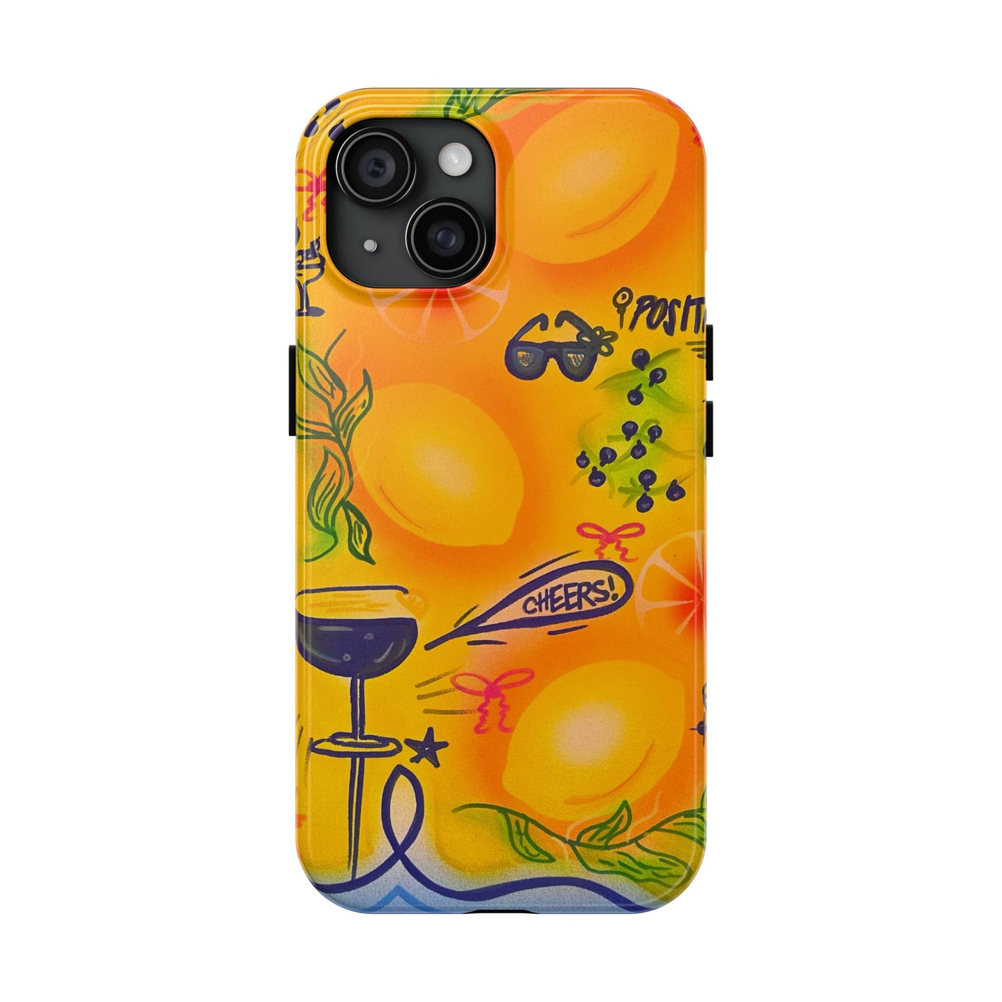"citrus coastline" airbrush iPhone case