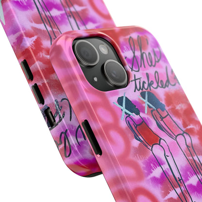 "tickled pink" airbrush iPhone case
