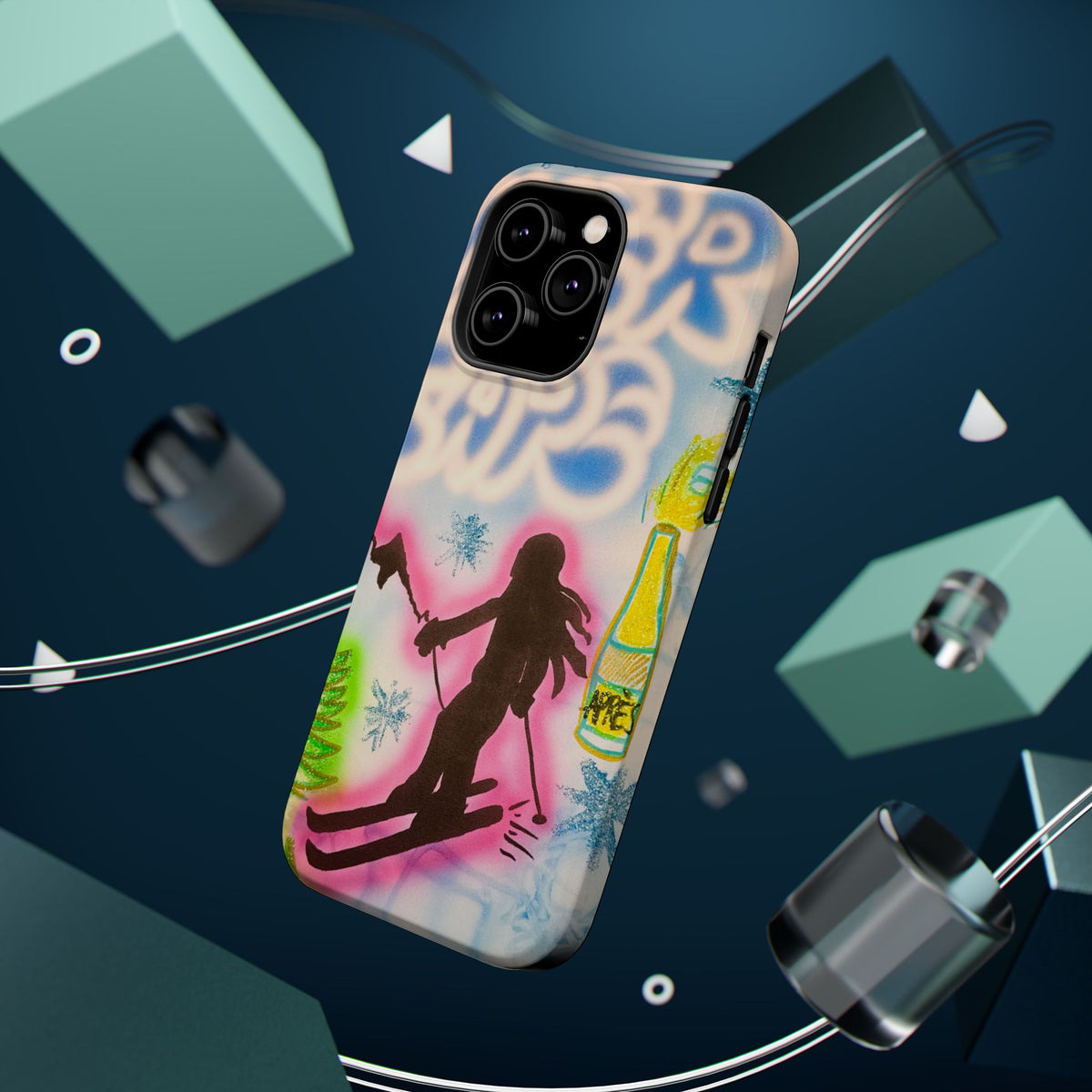 MagSafe "winter escape" airbrush iPhone case
