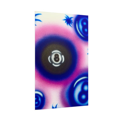 "magic 8" airbrush rolled print