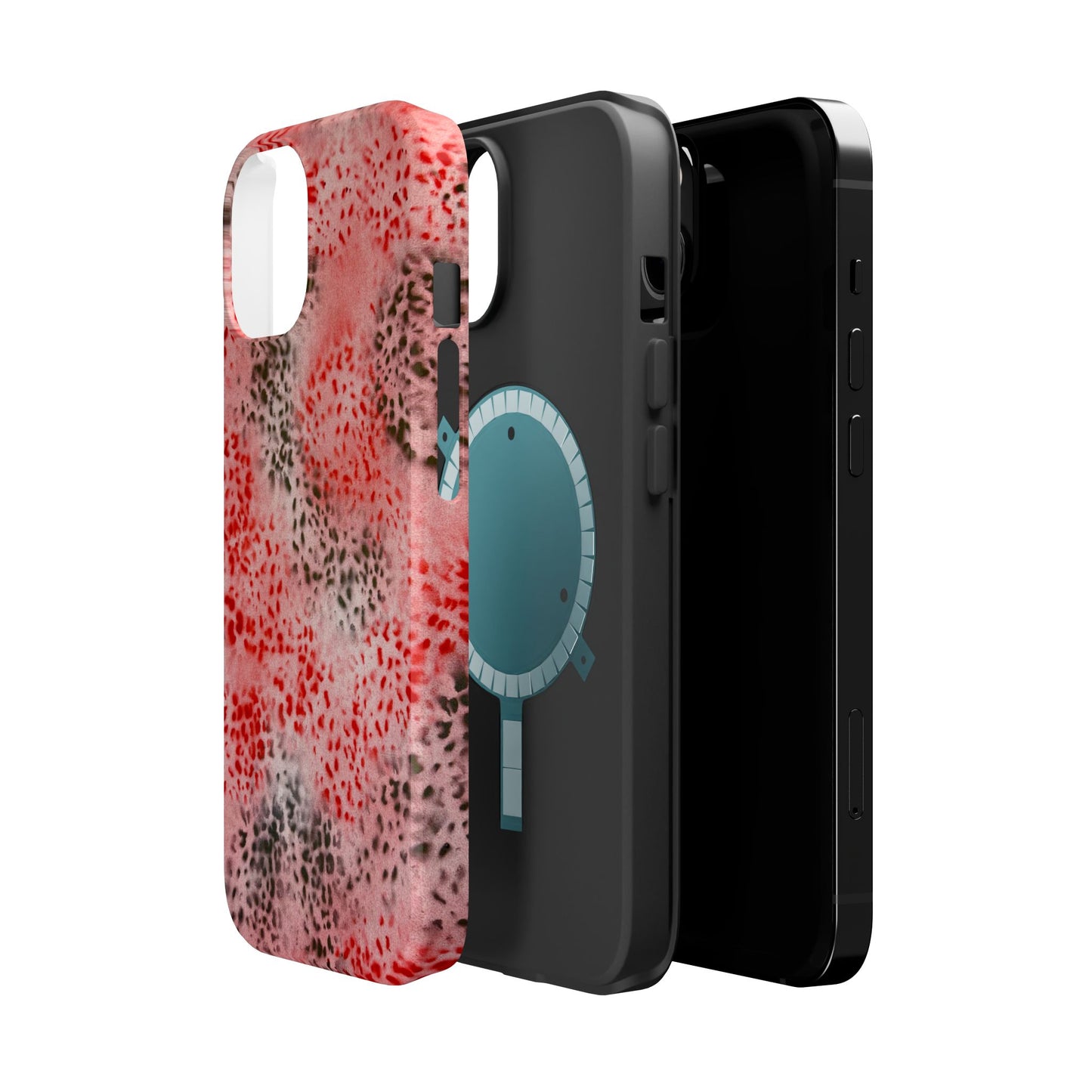 MagSafe "red cheetah" airbrush iPhone case