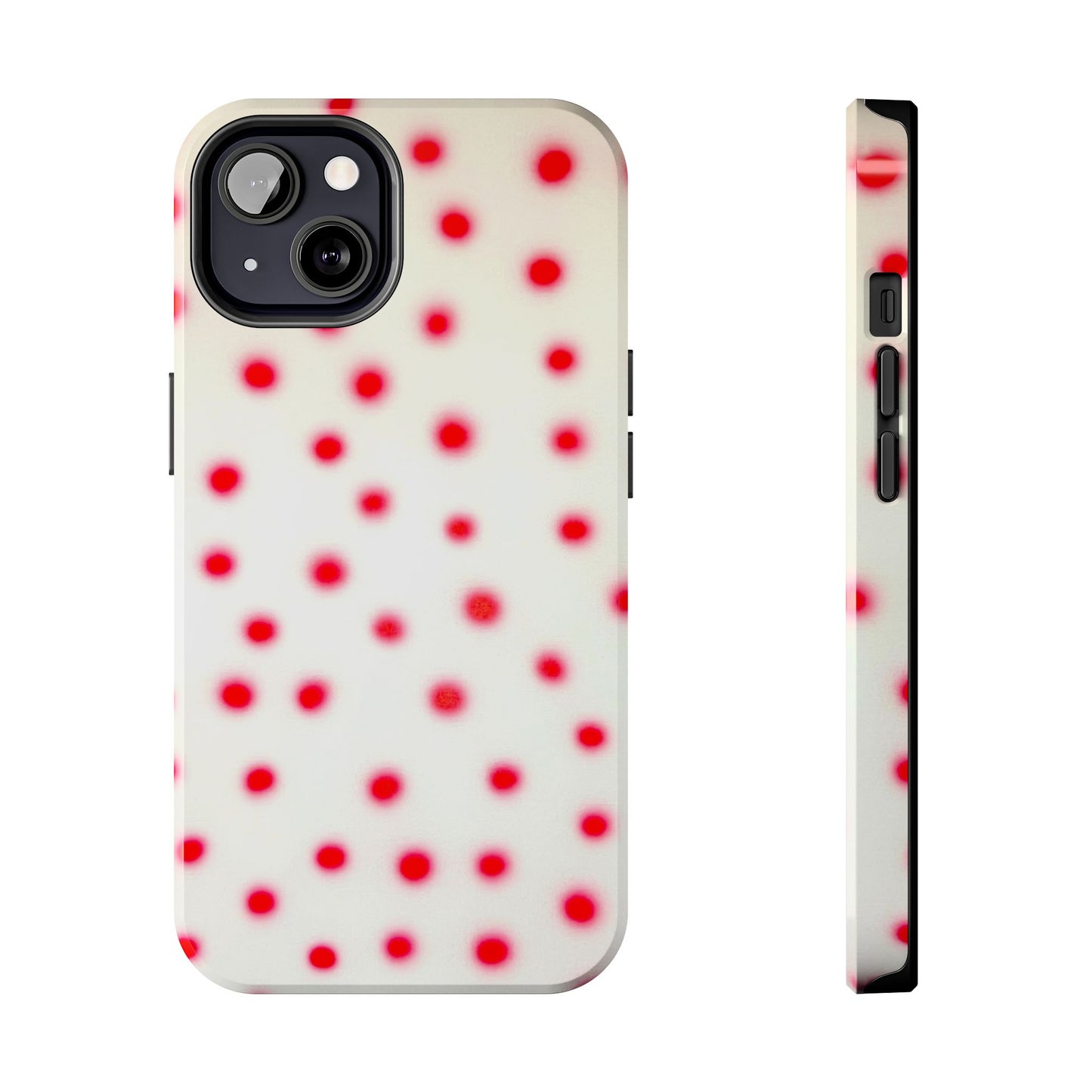 "vanilla cherry polka dot" airbrush iPhone case