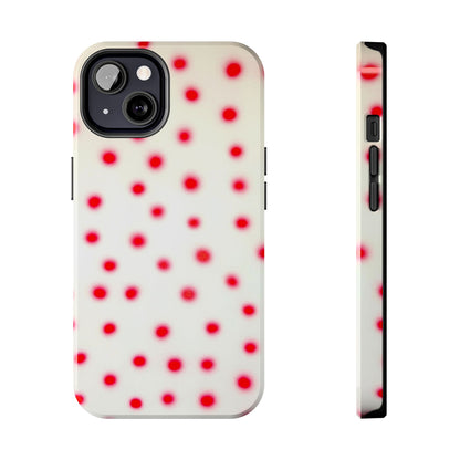 "vanilla cherry polka dot" airbrush iPhone case