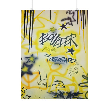 "boulder" airbrush rolled print