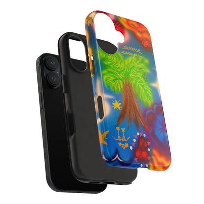 "neon blue palms" airbrush iPhone case