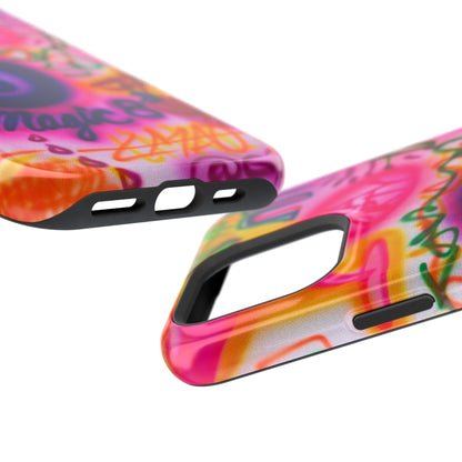 MagSafe "farbenfrohes Chaos" Airbrush-iPhone-Hülle