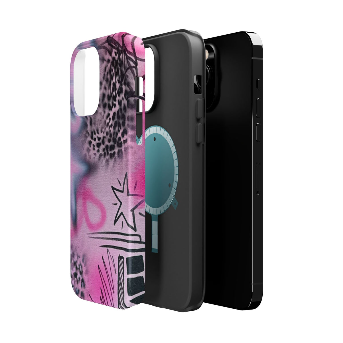 MagSafe "onyx cheetah" Airbrush iPhone Hülle