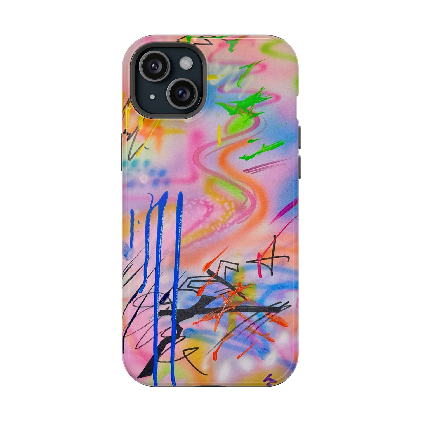 MagSafe "neon haze" airbrush iPhone case