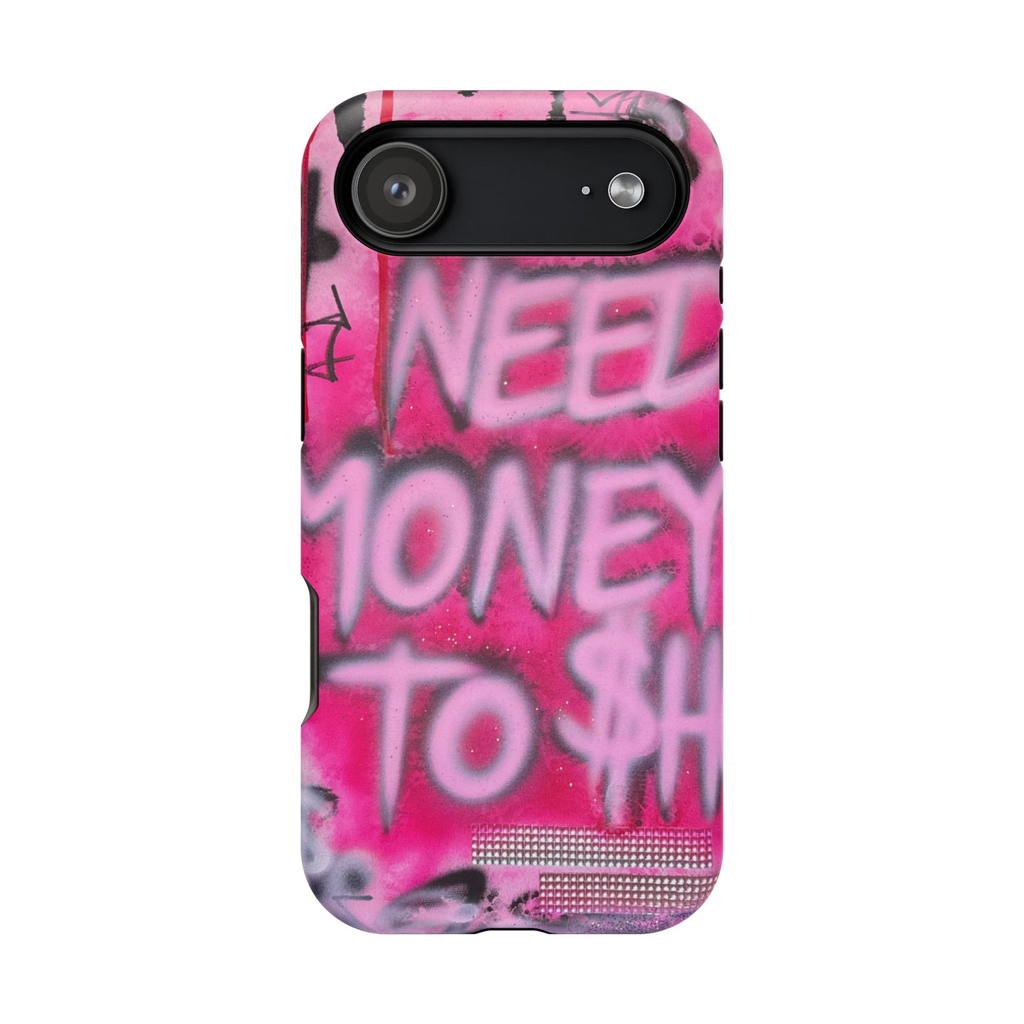 MagSafe "need $$ to shop" airbrush iPhone case