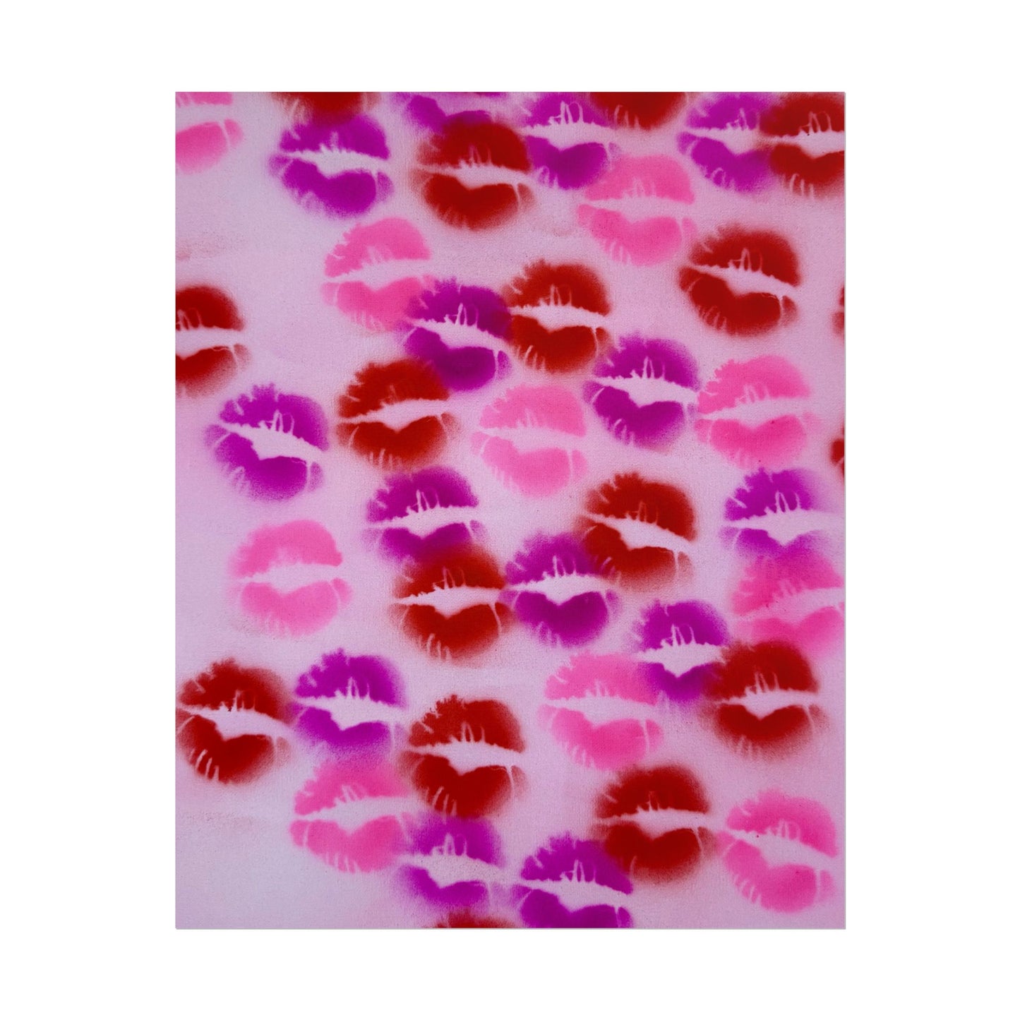 "mwah!" airbrush rolled print