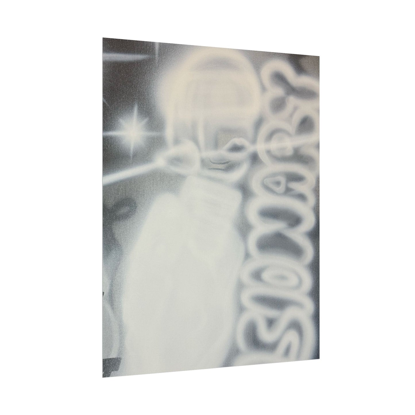 "visionary" airbrush rolled print