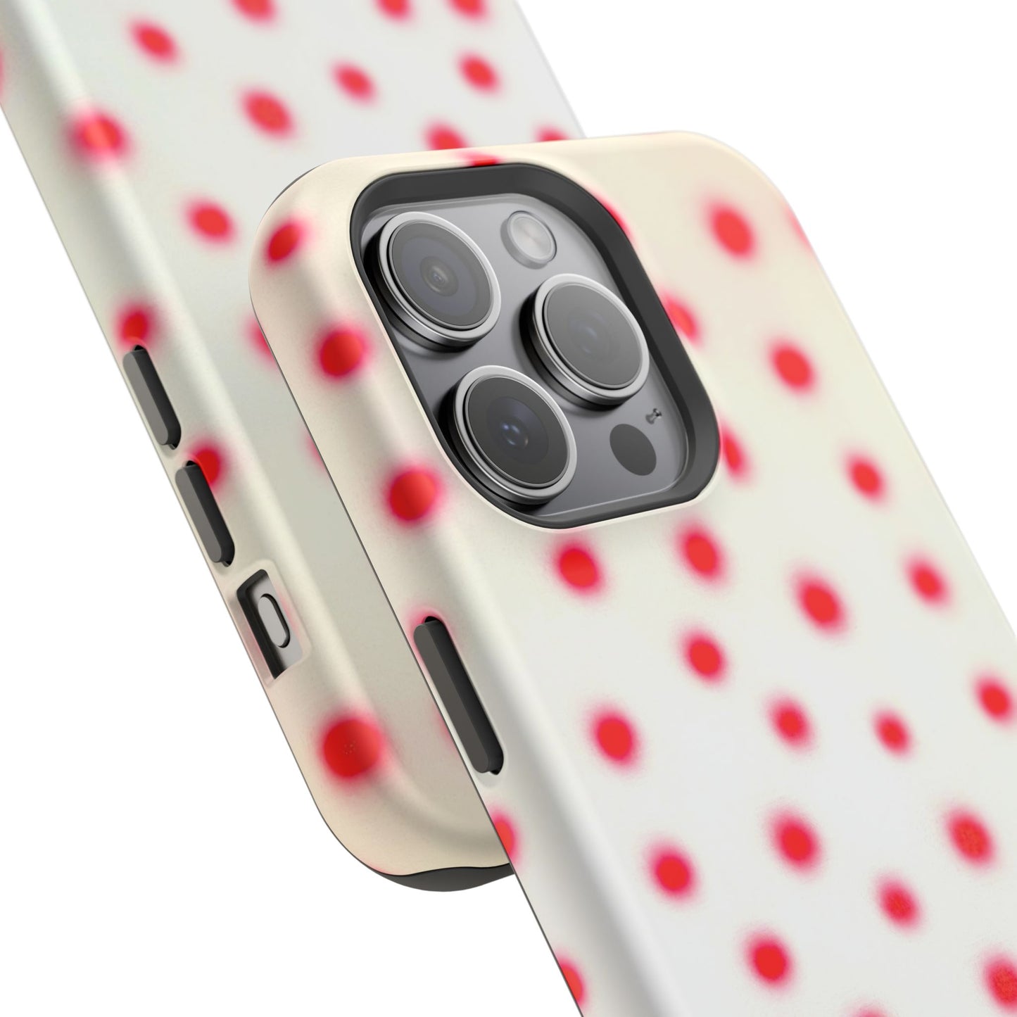 MagSafe "vanilla cherry polka dot" airbrush iPhone case