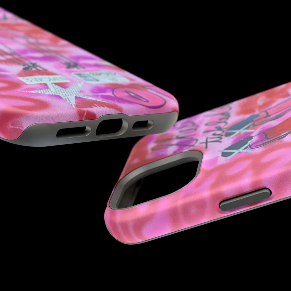 MagSafe "tickled pink" airbrush iPhone case
