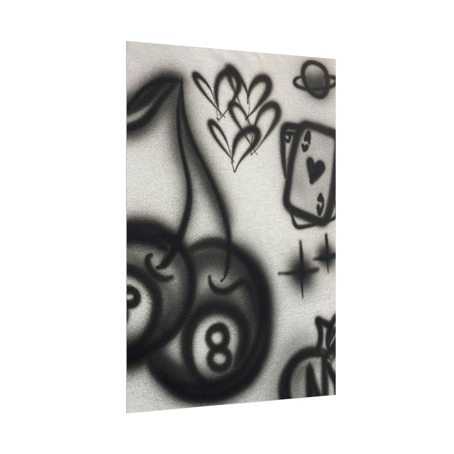 "hidden ace" airbrush rolled print