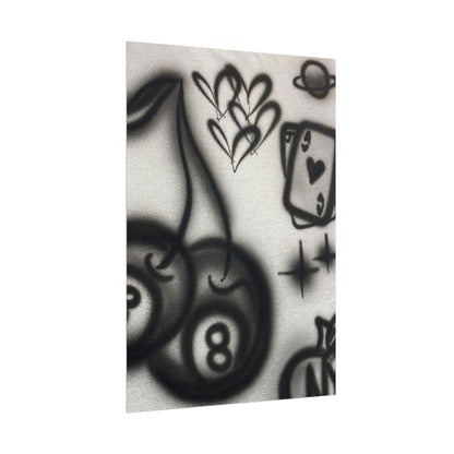 "hidden ace" airbrush rolled print