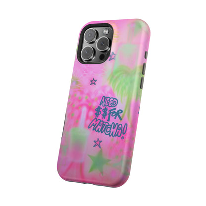 MagSafe "need $$ for matcha" airbrush iPhone case