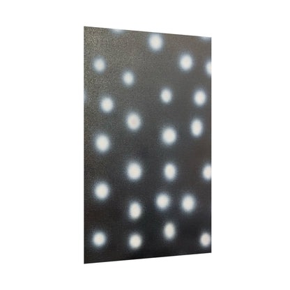 "coconut noir polka dots" airbrush rolled print