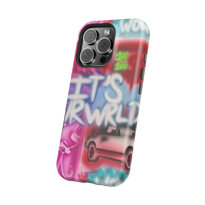 MagSafe „its ur WRLD“ Airbrush iPhone Hülle