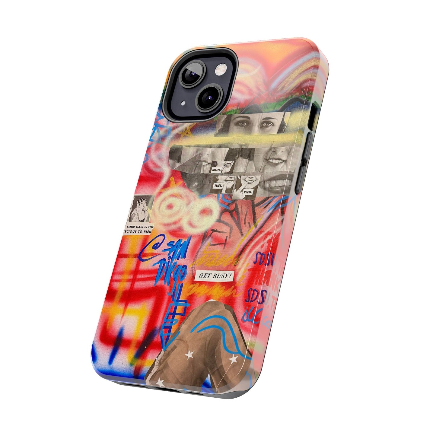 "get busy!" airbrush iPhone case