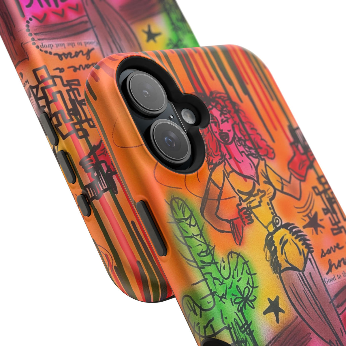 MagSafe "wild, wild west" airbrush iPhone case