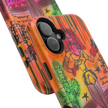 MagSafe "wild, wild west" airbrush iPhone case