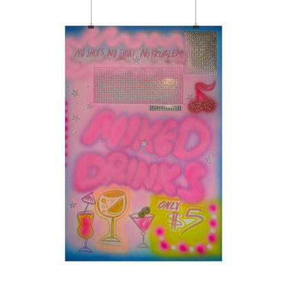 "mixed drinks" airbrush rolled print